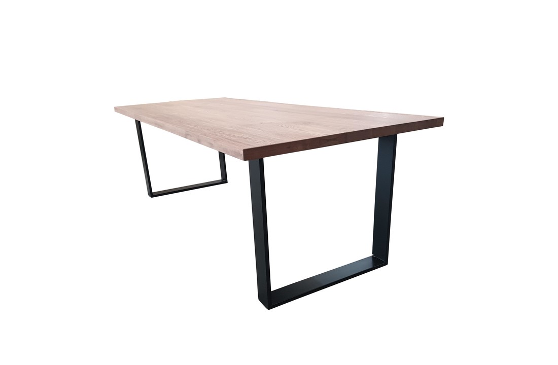 Massief Eiken eettafel Met Stalen U poten | 10x2