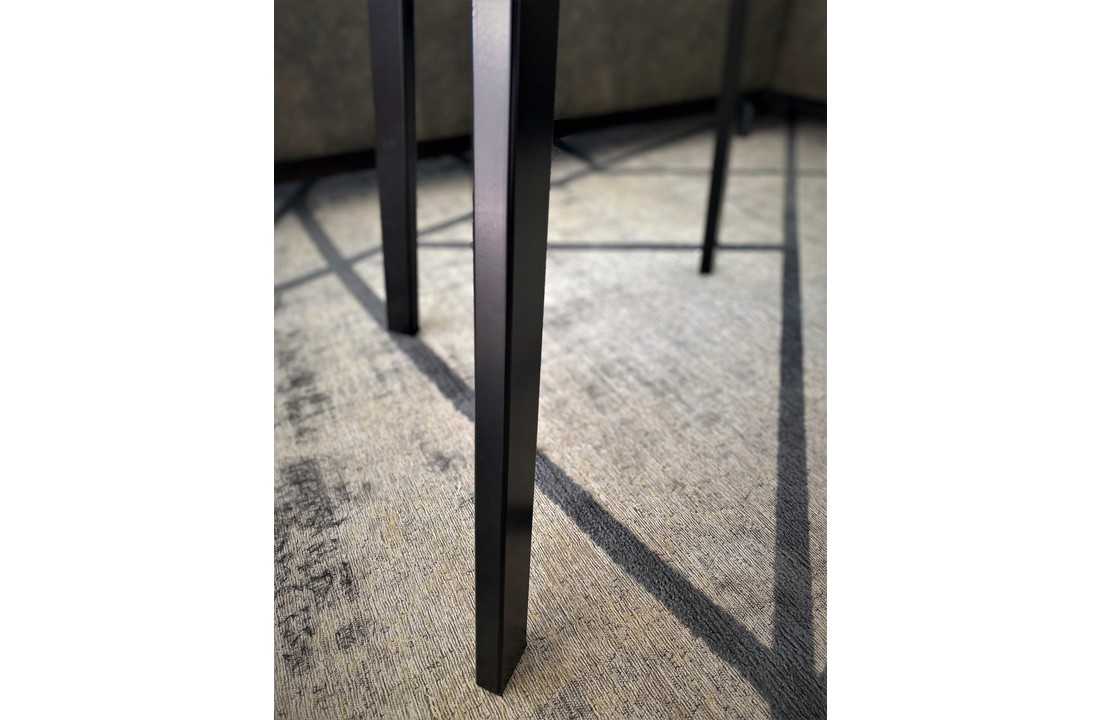 Salontafel rond eiken met stalen 4-poot | 50 - 90 cm | Vin
