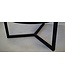 Zwarte ronde salontafel eiken met stalen onderstel  | 80 cm | Seesing