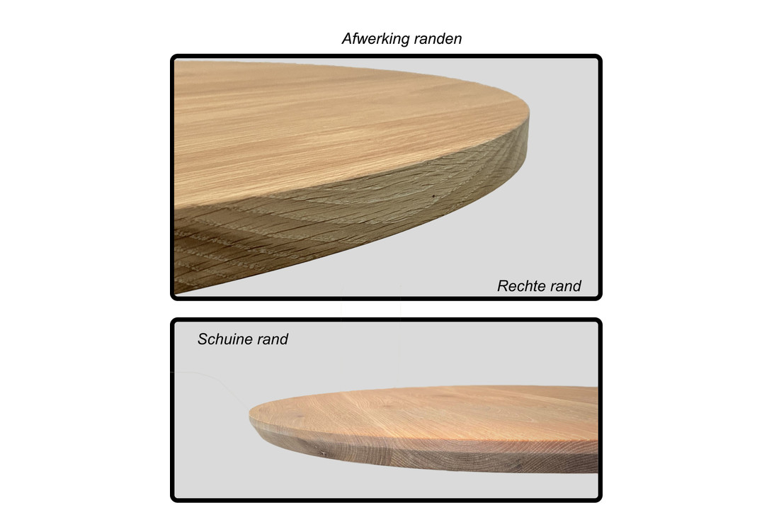 Salontafel rond eiken met wit stalen onderstel | 80 cm | Toldijk