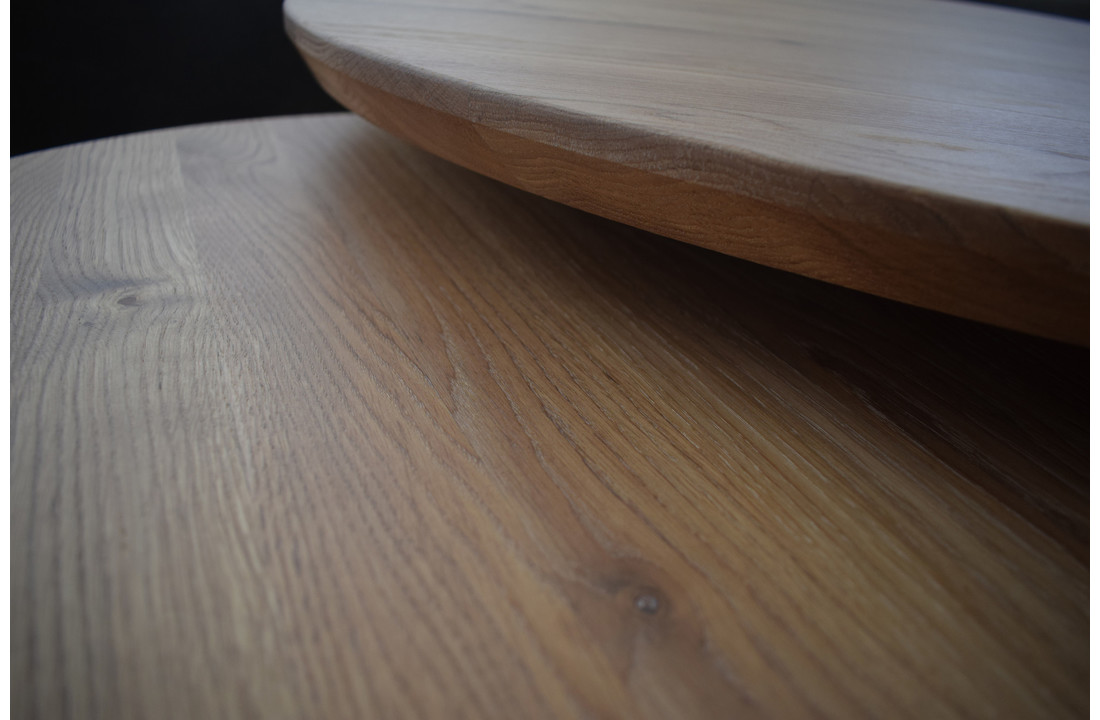 Ronde Salontafel Eiken met stalen frame | 50 cm | Plaine