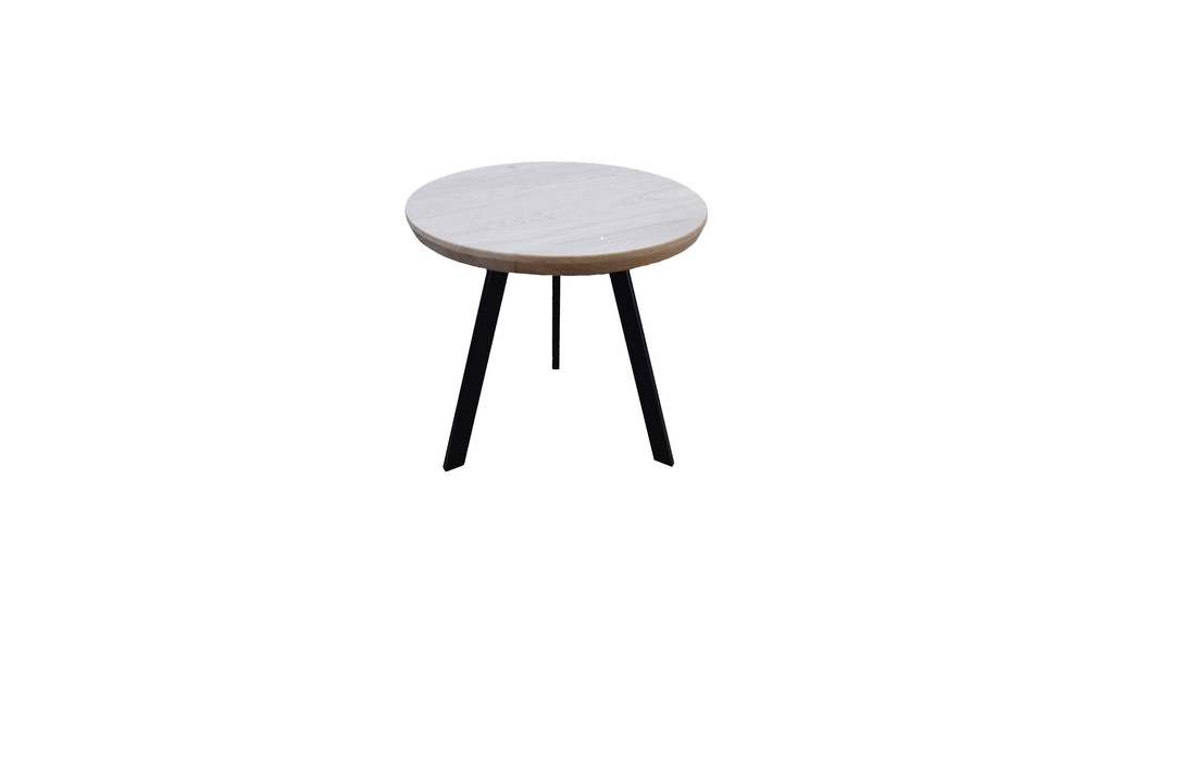Ronde Salontafel Eiken met stalen frame | 50 cm | Plaine