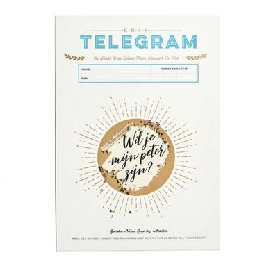 Stratier Scratch telegram "we are expecting a child"