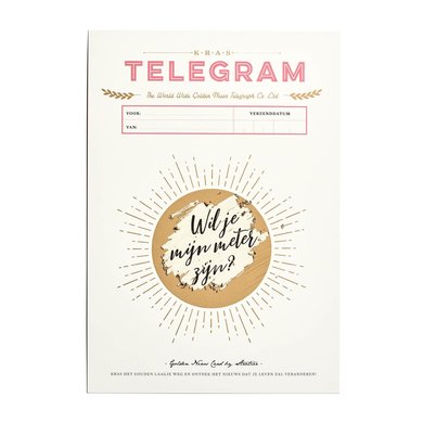 Stratier Kras telegram  trouwen