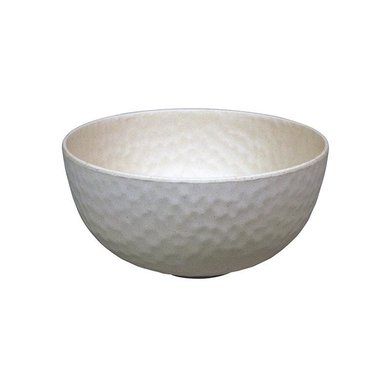 Zuperzozial Bamboe medium bowl hammered coconut white