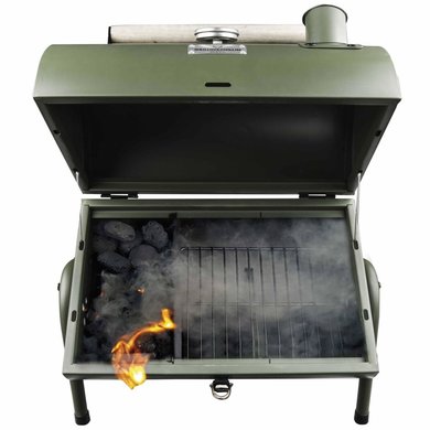 Gusta Gusta Barbecue en roker 2-in-1 zwart