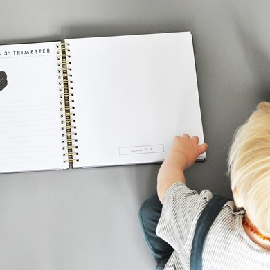 House of products Babyboek linnen grijs