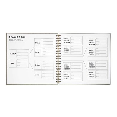 House of products Babyboek linnen grijs