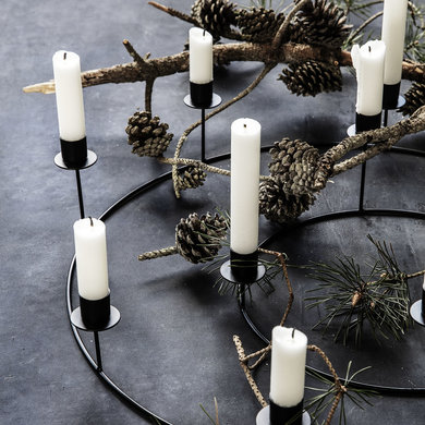 House Doctor Ring candlestick black large