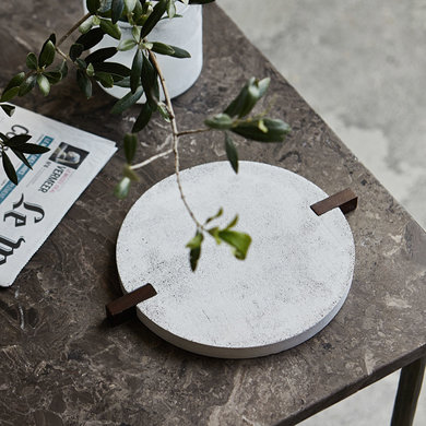 House Doctor Onderzetter cement Truvet rond