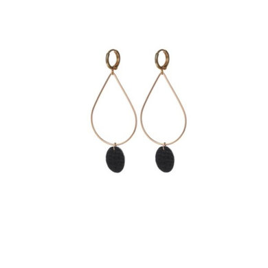 Lisa la pelle Lisa la pelle oorbellen lisa's love drop black