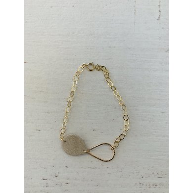 Lisa la pelle Lisa la pelle armband mini me suede creme