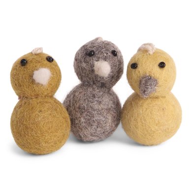 En Gry & Sif Én Gry & Sif mini kuikentjes set van drie kleuren geel