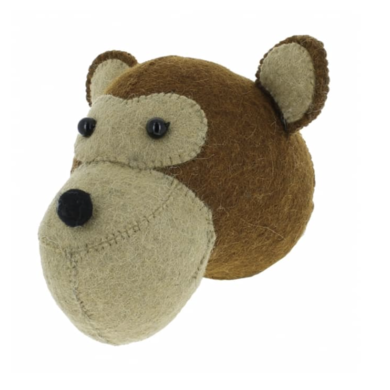 Fiona Walker Fiona Walker felt animal head monkey mini