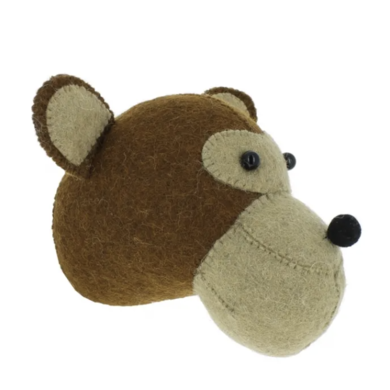 Fiona Walker Fiona Walker felt animal head monkey mini