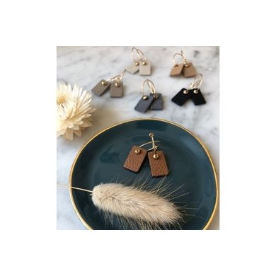 Lisa la pelle Lisa la Pelle earrings Be Cleo blauw/grijs