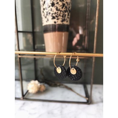 Lisa la pelle Lisa la pelle earrings mini eye on you black