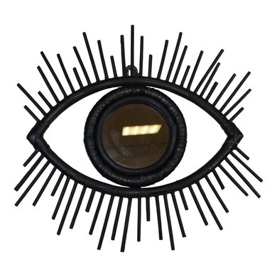 Trends and Trade Rattan mirror black