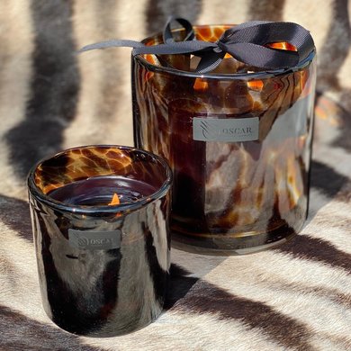 Oscar Candles Oscar Candles Leopard small black wax