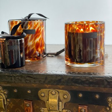 Oscar Candles Oscar Candles Leopard small black wax