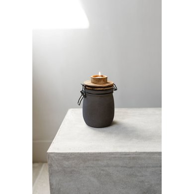 Gusta Leeff tea light holder Teun grey
