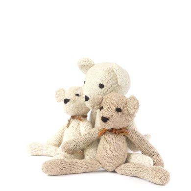 Kenana Nitters Kenana knitters knuffel beer L beige