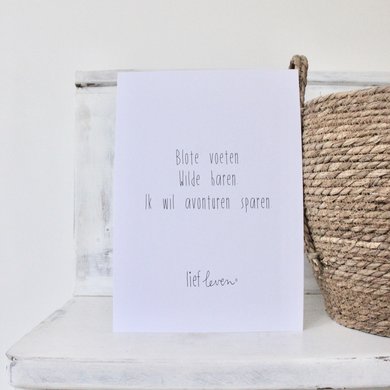 Lief Leven Lief Leven poster Blote Voeten