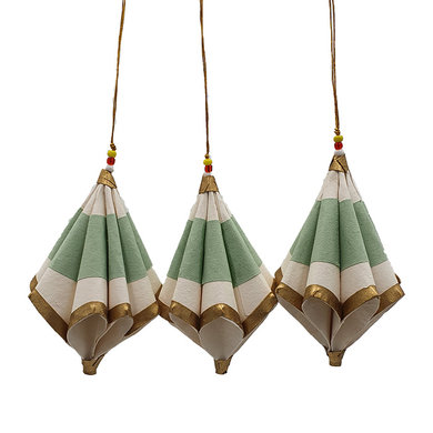 Anna Nera Anna Nera Christmas ornament mint gold set of 3