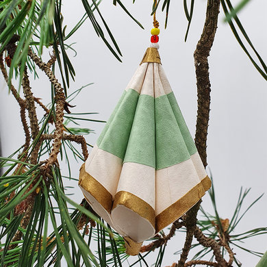 Anna Nera Anna Nera Christmas ornament mint gold set of 3