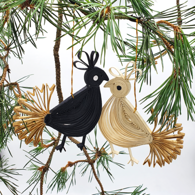 Anna Nera Anna Nera fairtrade vogel wit goud