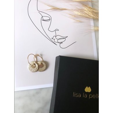 Lisa la pelle Lisa la pelle oorbellen mini eye on you goud