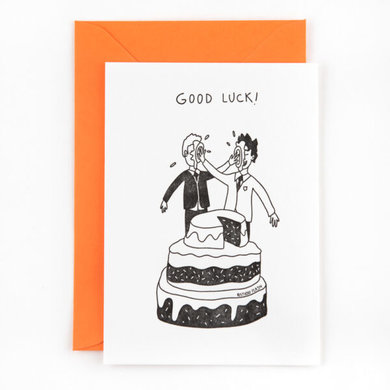 Studio Flash Studio Flash card Good Luck weddingcake men