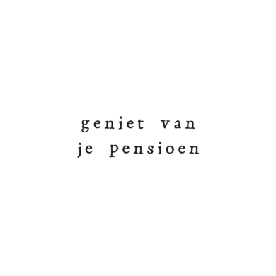 Ik pak je in Kaart Geniet van je pensioen