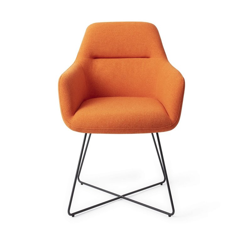 Jesper Home Kinko Dining Chair - Tangerine, Cross Black