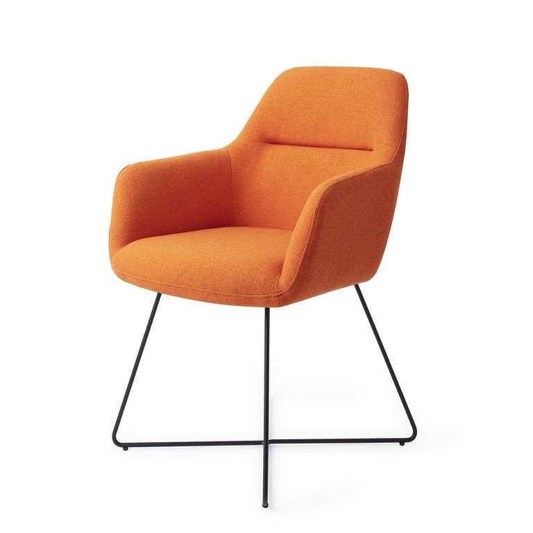 Jesper Home Kinko Tangerine Dining Chair - Cross Black