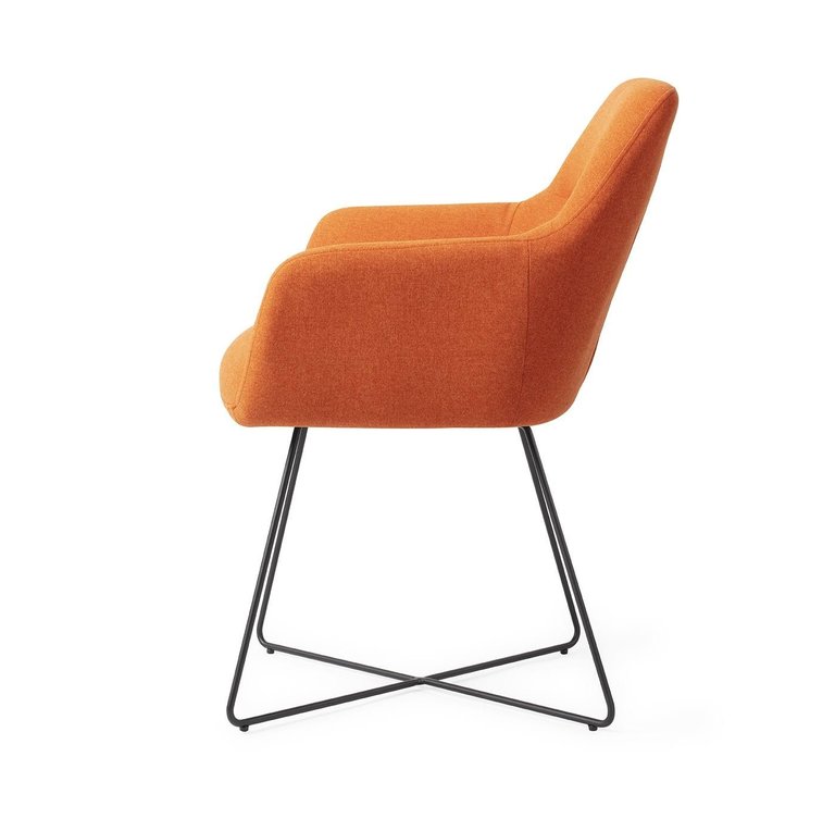 Jesper Home Kinko Tangerine Dining Chair - Cross Black