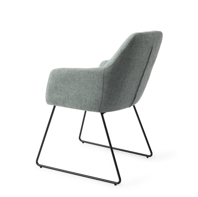 Jesper Home Noto Real Teal Dining Chair - Slide Black