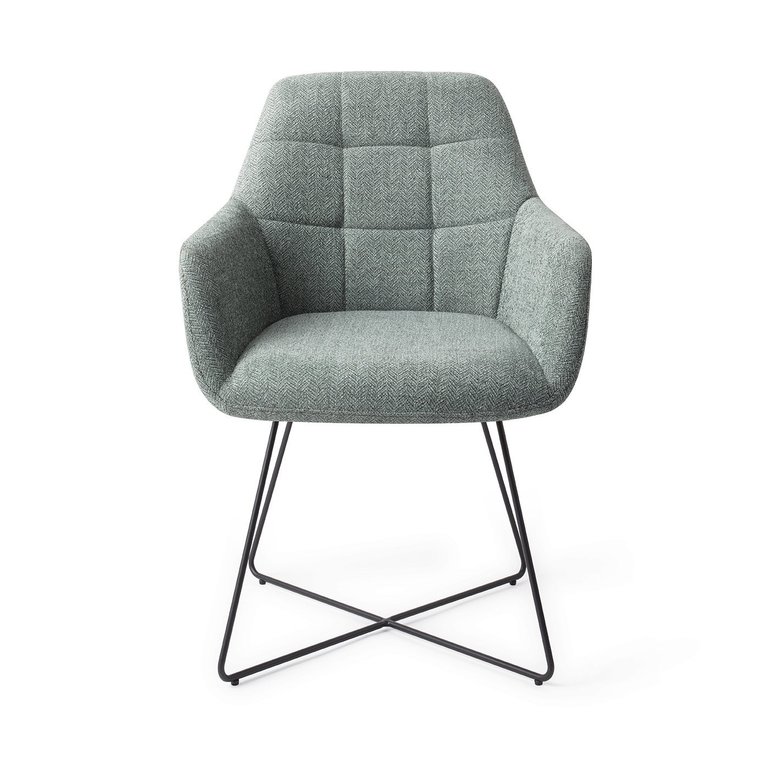Jesper Home Noto Real Teal Dining Chair - Cross Black