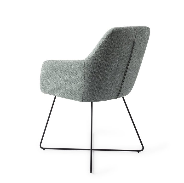 Jesper Home Noto Real Teal Dining Chair - Cross Black