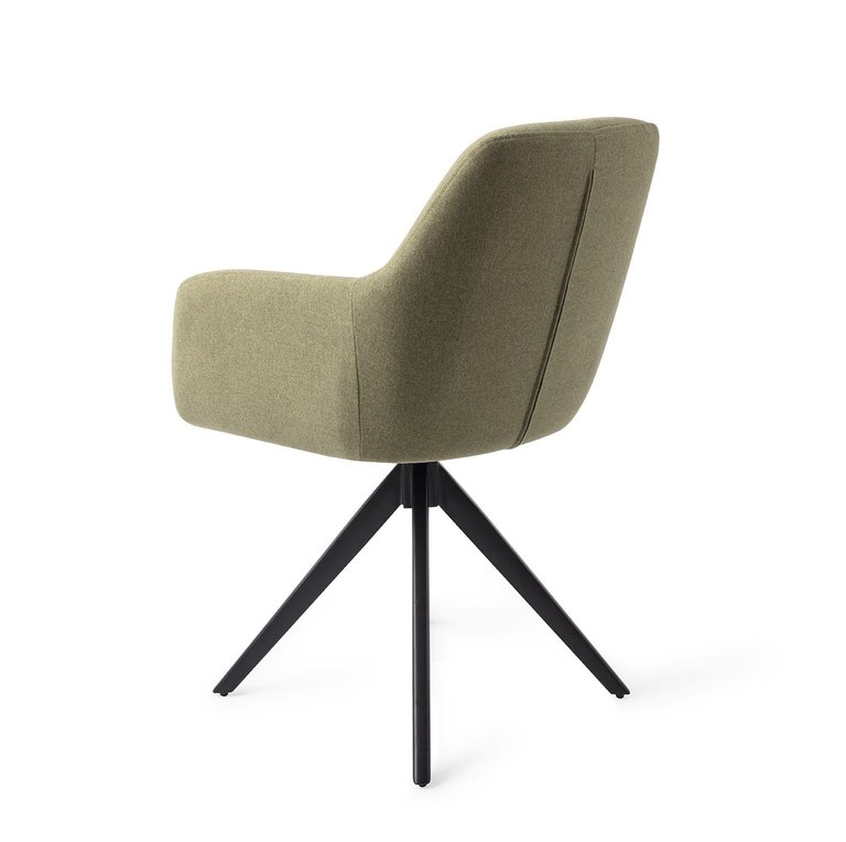 Jesper Home Kinko Green Hunter Dining Chair - Turn Black