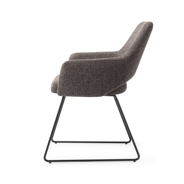 Jesper Home Yanai Amazing Grey Dining Chair - Slide Black