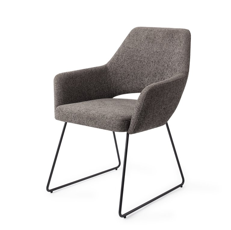 Jesper Home Yanai Amazing Grey Dining Chair - Slide Black