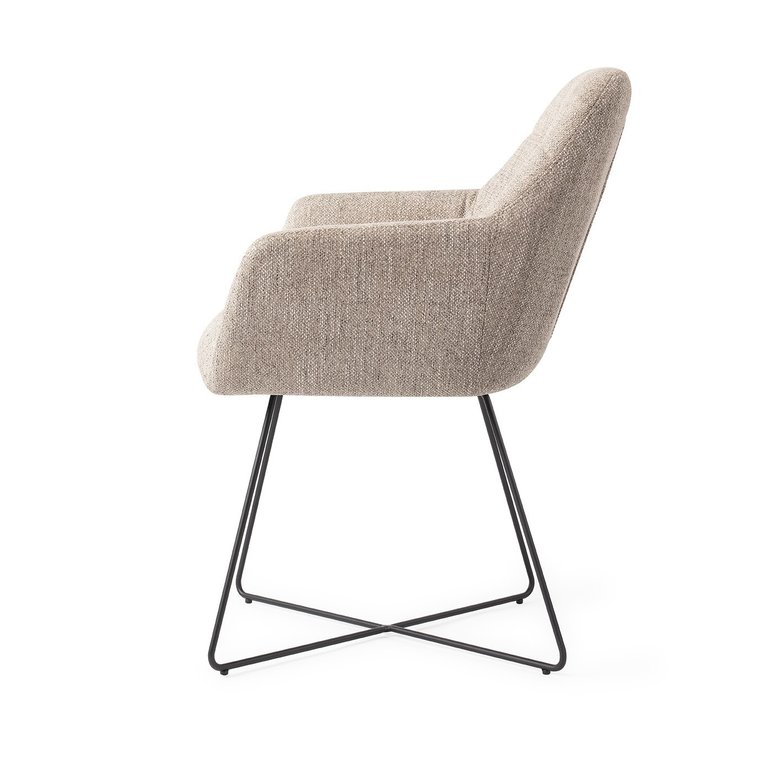 Jesper Home Noto Biscuit Beach Dining Chair - Cross Black