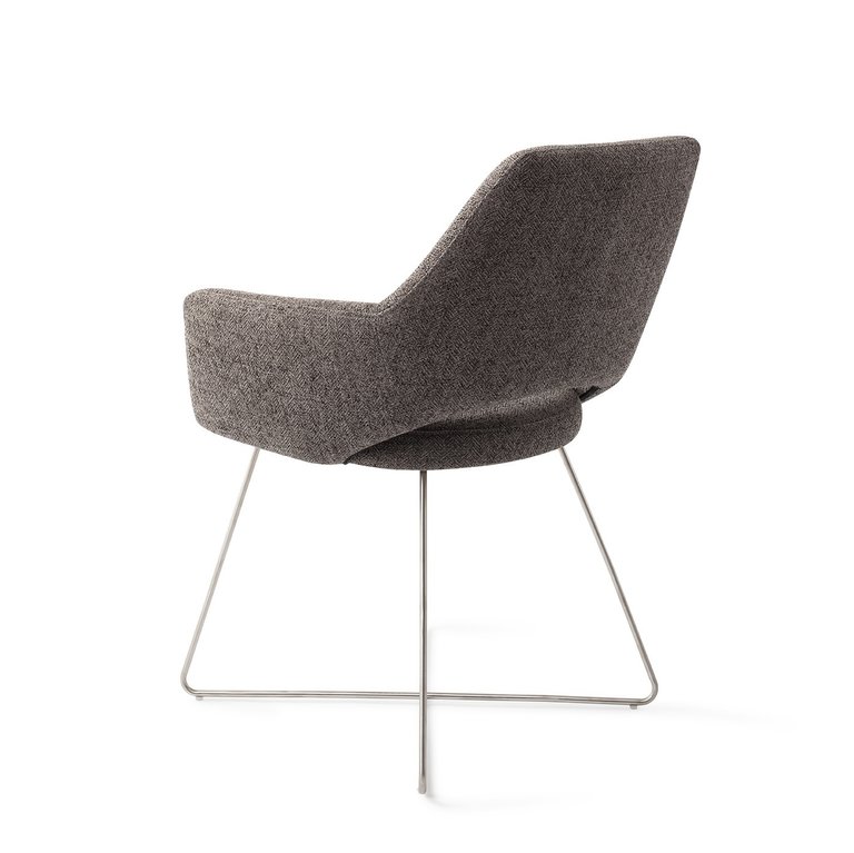 Jesper Home Yanai Amazing Grey Dining Chair - Cross Steel