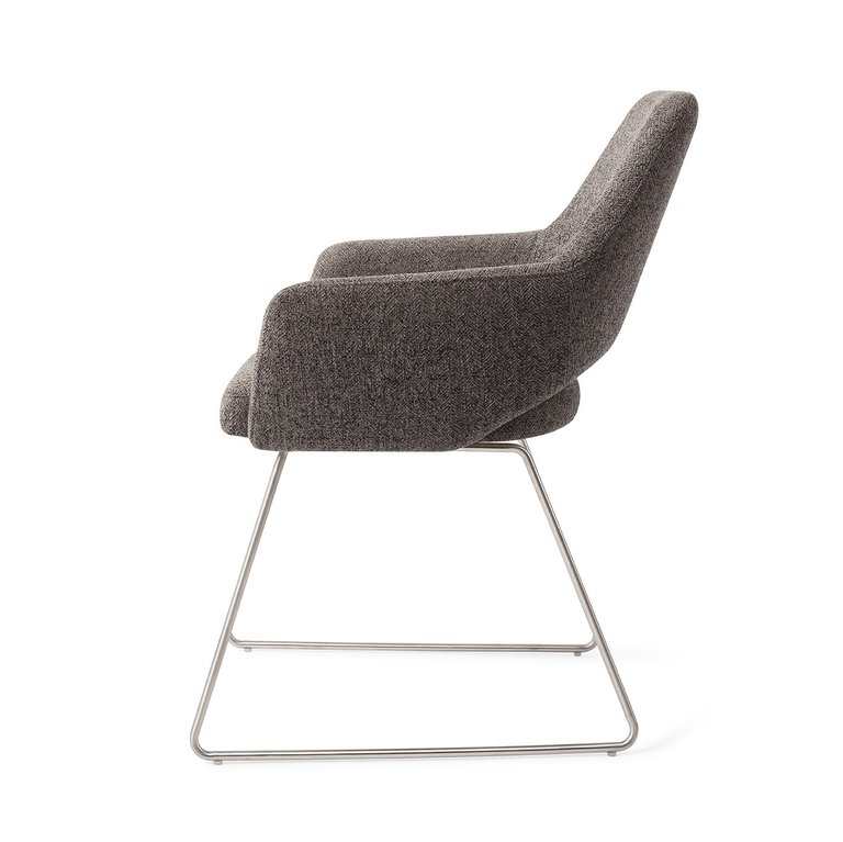 Jesper Home Yanai Amazing Grey Eetkamerstoel - Slide Steel