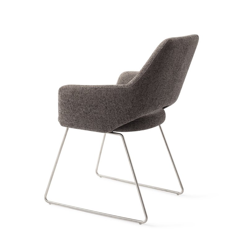 Jesper Home Yanai Amazing Grey Eetkamerstoel - Slide Steel