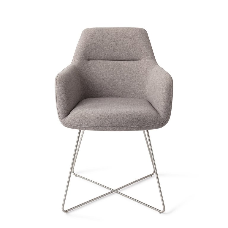 Jesper Home Kinko Dining Chair - Earl Grey, Cross Steel