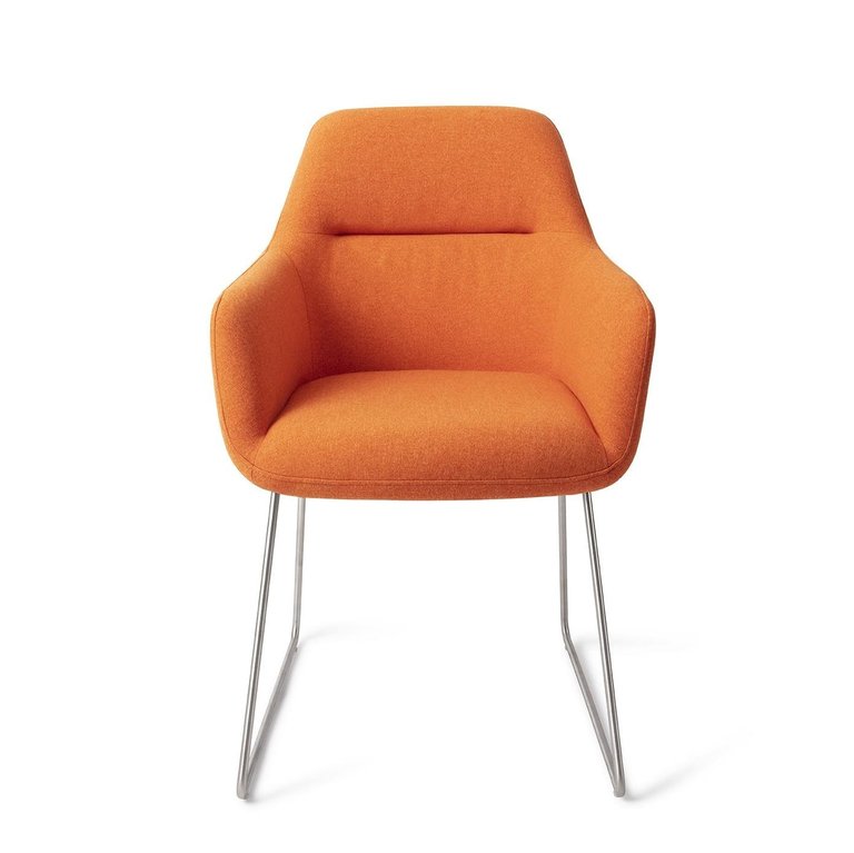 Jesper Home Kinko Tangerine Dining Chair - Slide Steel