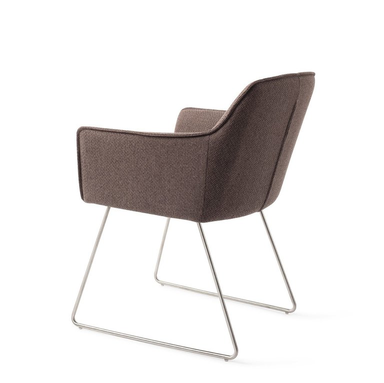 Jesper Home Hofu Dining Chair - Potters Clay, Slide Steel