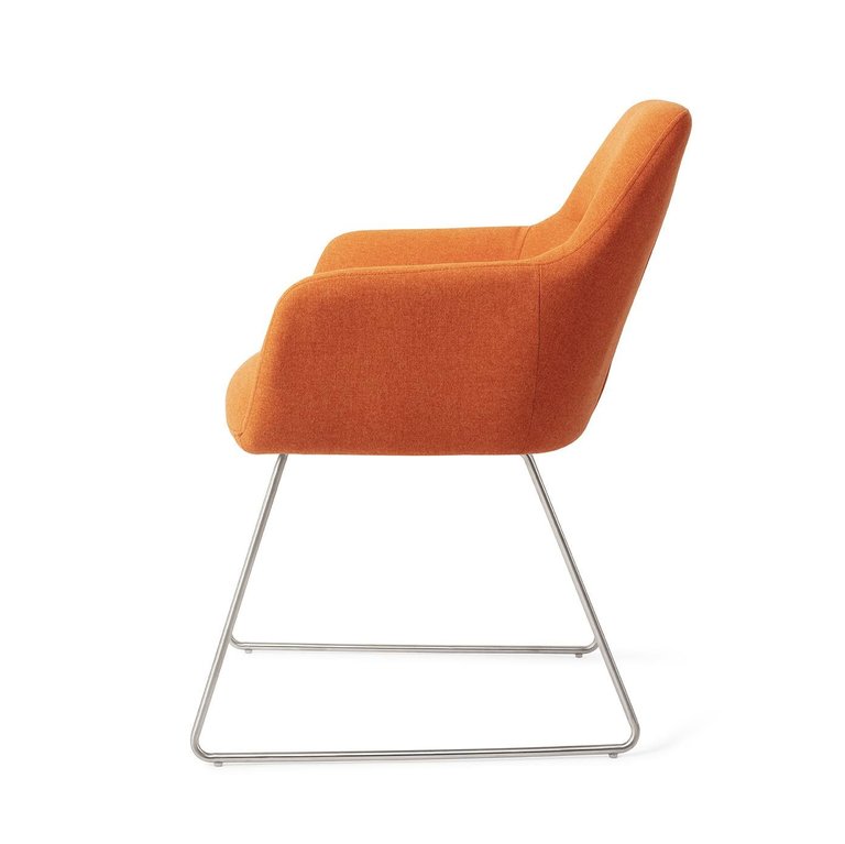 Jesper Home Kinko Tangerine Dining Chair - Slide Steel